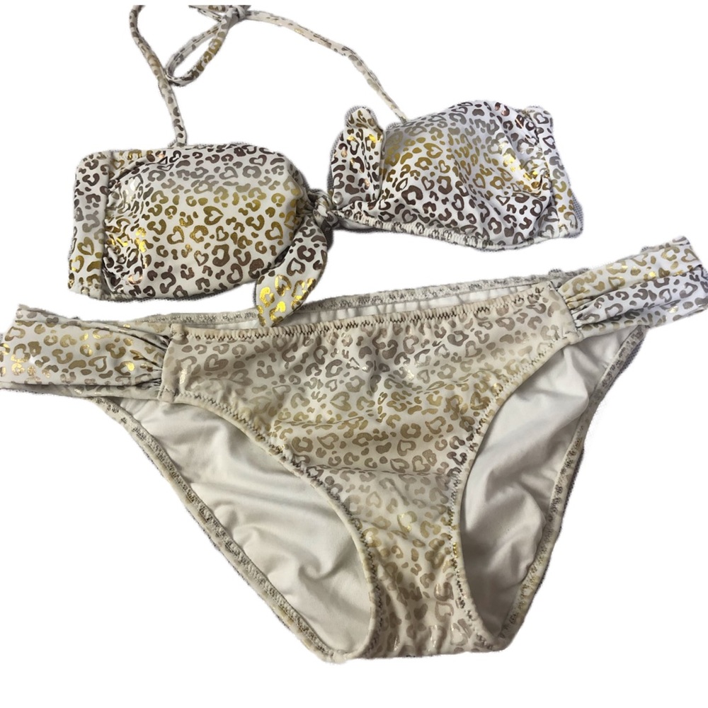 Victoria’s Secret metallic cheetah print swimsuit